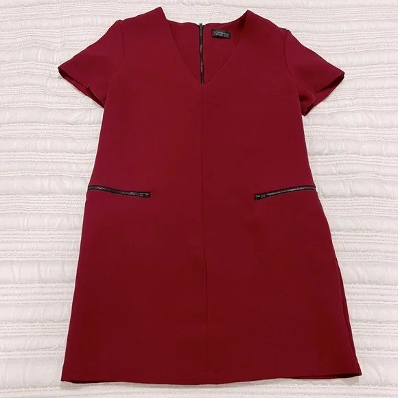 topshop burgundy dress Topshop Asymmetric hem one sleeve Maxi Dress in burgundy-Brown